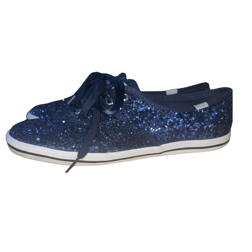 Keds x Kate Spade Champion Navy Glitter Sneakers - Size 8.5 - Picture 12 of 12